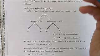 Abiturklausur 2018 stochastische Prozesse Aufgabenteil a1 2 [upl. by Arahas606]