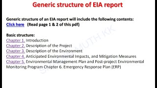 Structure of EIA Report 10 mark PYQ Module 2 EIA CET415 [upl. by Chrysa]