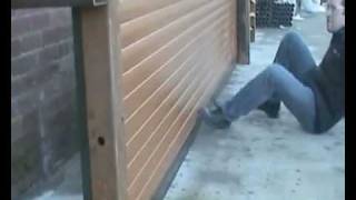 Roller Garage Door Security  SWS Seceuroglide Excel Kick Attack Demonstration [upl. by Currie]