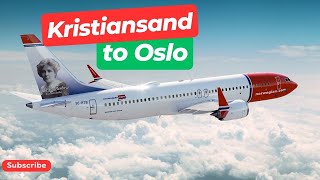 Kristiansand to Oslo flight  Norwegian Airlines flights [upl. by Down976]