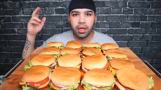 ASMR Bro cheeseburgers Mukbang bites only [upl. by Free51]