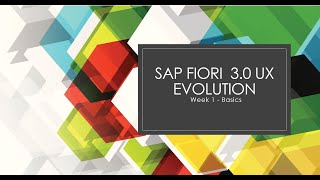 1Fiori Foundation Course 2020 Introduction [upl. by Yatnwahs]