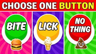 Choose One Button  BITE LICK or NOTHING 🟢🟡🔴 Bunny Quiz [upl. by Othilie]