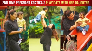 2nd Time Pregnant Kratika Sengar Playing With Her 15 Years Daughter Devika [upl. by Placia]