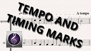 Sibelius Tutorial 14  Tempo and Timing Marks [upl. by Irmo]