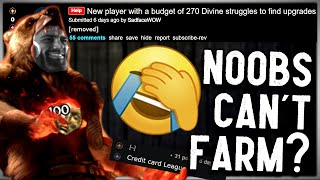 They Bullied Him for Learning to Farm  Talking with a 270 Divine First League Noob [upl. by Feinstein725]