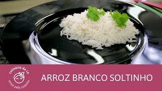 Como Fazer Arroz Branco Soltinho  Culinária da Lu [upl. by Ewart]