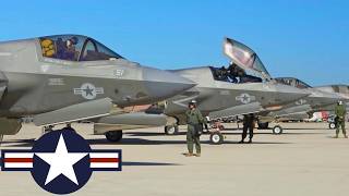 USMC Gray Flag F35B fighter jets during military exercises in California [upl. by Retrac]