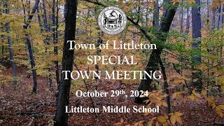 Special Town Meeting  October 29 2024 [upl. by Okier]