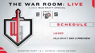 The War Room Live MLB Draft Day 2 Preview [upl. by Nikkie]