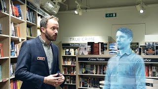 Foyles presents the Bookseller2000 the worlds first holographic bookseller [upl. by Lebna670]