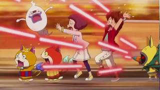 Yokai Watch Usapyon chases Nate Hailey Whisper Jibanyan and Tomnyan [upl. by Tisdale357]