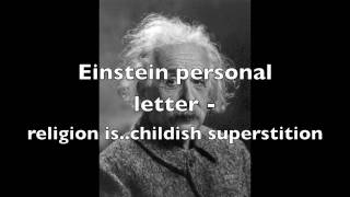 Einstein personal letter to E Gutkind  quotreligion ischildish superstitionquot [upl. by Riedel977]