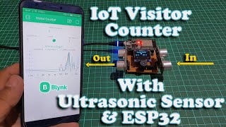 IoT Visitor Counter and Automatic Light Control using ESP32 Ultrasonic Sensor and Blynk [upl. by Navoj]