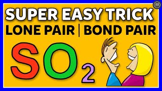 How to calculate bond pair and lone pair of electrons Easy Trick [upl. by Vincent812]