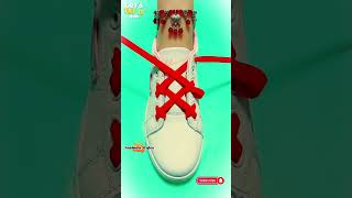 How to stylishly tie your shoes laces Trendy shoelace tying shoelaces shorts [upl. by Ahtiekal]