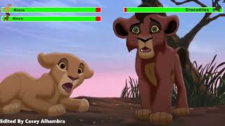 The Lion King II Simbas Pride 1998 Crocodile Attack with healthbars [upl. by Nett]