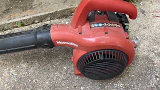 Homelite Handheld Gas Leaf Grass Blower Full Breakdown Homelite Gas Powered Leaf Blower [upl. by Arahahs]