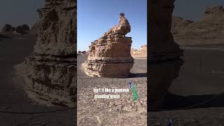 Dunhuang Yadan Scenic Area Peacock Jade Standing [upl. by Trevah]