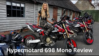 Hypermotard 698 Mono RVE Review  Ducati Media Day Pt1 [upl. by Ecnerrot]