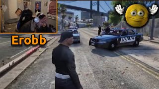 Moxy cant stop laughing at Erobb got CHASED by the whole PD [upl. by Goodspeed]