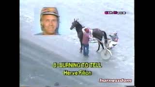 1990 Freehold Raceway BURNING TO TELL Herve Filion [upl. by Kit672]