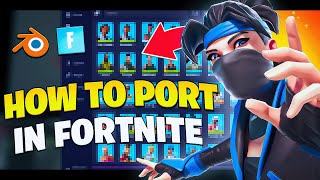 How to port fortnite skins in blender 2024  Fortnite thumbnail tutorial [upl. by Buroker]