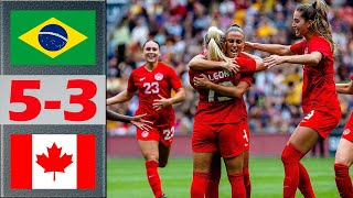 Brazil vs Canada Highlights amp Penalties Shootout  SheBelieves Cup 2024  462024 [upl. by Retsevel]