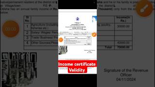 income certificate validity in odisha  income certificate apply onlineincomcertificate missrout [upl. by Nevlin]