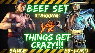 BEEF SET ft EsLoko vs Sauce  THINGS GET CRAZY 🤣🔥🎤 [upl. by Findley]