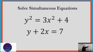 Solve Simultaneous Equations with Quadratic Terms [upl. by Narhet]