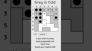 Grey is Odd  Today grids Solution level 3 6X6 dated 10292024 logicpuzzles logicgames games [upl. by Ronen]