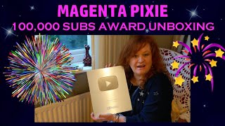 Magenta Pixie  100000 Subs Award Unboxing [upl. by Paver]