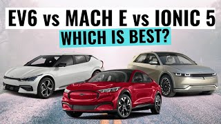 Hyundai Ioniq 5 VS Kia EV6 VS Ford Mustang Mach E  Which Is The Best Electric Car [upl. by Aymer]