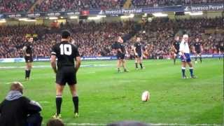 Dan Carter ALL BLACKS kicking penalty Millennium Stadium Cardiff 2010 vs Wales [upl. by Marina536]