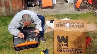 Wen 56200i 2000 Watt Inverter Generator  an Unbox and First Pull [upl. by Renee]