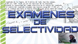 Exámenes resueltos de selectividad  Campo eléctrico  Electroestática 1 [upl. by Leilamag527]