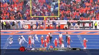 Boise State Misses Field Goal Against TCU Horned Frogs 2011 [upl. by Duky]