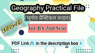 BA 2nd year Geography Practical  Geography practical file in hindi  For all Colleges youtube [upl. by Dottie]