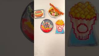 Clay fridge magnets DIY 🍿🍲 clayart diy creativepixel food art artform [upl. by Garvey]