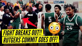 FIGHT BREAKS OUT MOST HEATED GAME OF THE YEAR Rutgers Commit Goes CRAZY [upl. by Mazlack]