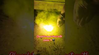 Chocolate bomb blast with chakri💥💣 chocolatebomb chocolate bomb shorts diwali trending [upl. by Genaro373]