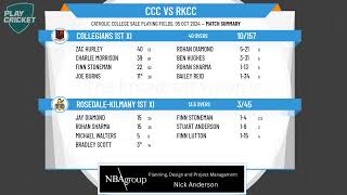 Collegians 1st XI vs RosedaleKilmany 1st XI [upl. by Allemac]