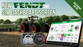 Fendt Sim Dashboard Screen for Vehicle Control Addon  FS22 [upl. by Suryt585]