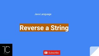 3Reverse String Program in Java [upl. by Burnard737]