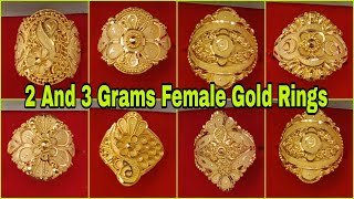 23 Gram Gold Ladies Ring Designs With Price  Women Gold Ring New Design [upl. by Anaibaf]