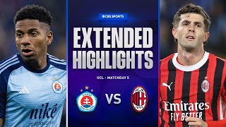 Slovan Bratislava vs AC Milan Extended Highlights  UCL League Phase MD 5  CBS Sports Golazo [upl. by Arella]