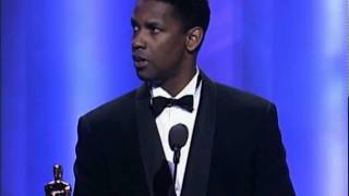 Denzel Washington Wins Best Supporting Actor  62nd Oscars 1990 [upl. by Yggep]