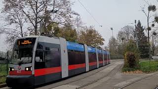 Wien Prater Hauptallee Trams nr 627 route 1 48 [upl. by Joli]