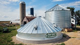 New Sukup 20000 Bushel Grain Bin [upl. by Ellemaj]